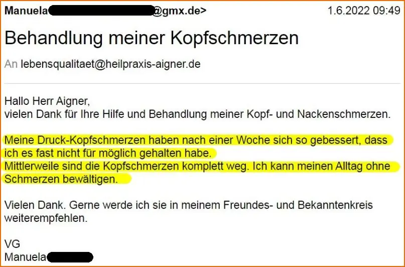 Heilpraxis Aigner - Heilung Kopfschmerzen