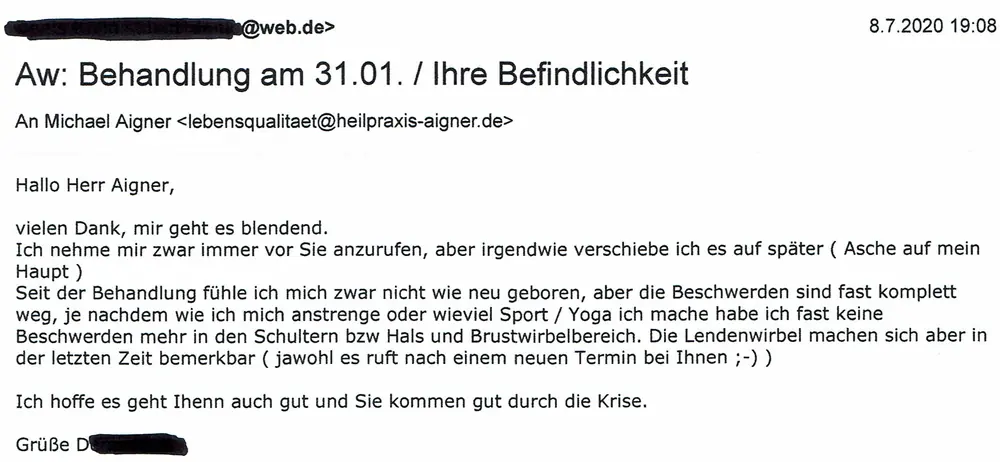 Heilpraxis Aigner Erfahrungen Schmerzbehandlung Schulterschmerzen