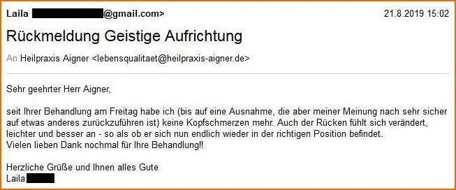 Heilpraxis Aigner - Geistige Wirbelsäulenaufrichtung Erfahrungen