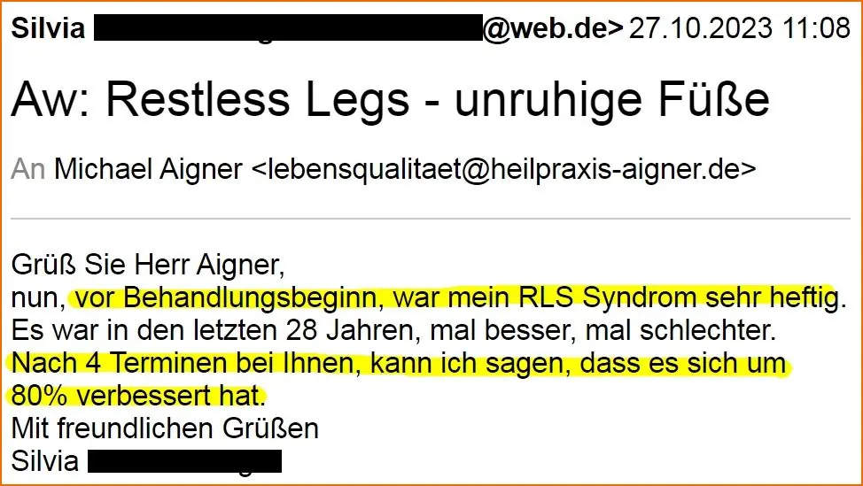 Heilpraxis Aigner Restless Legs RLS