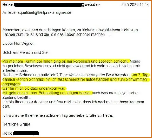 Heilpraxis Aigner - Geistige Aufrichtung Erfahrung
